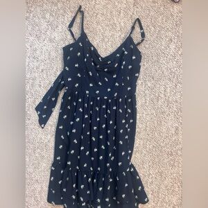 hollister floral navy dress
